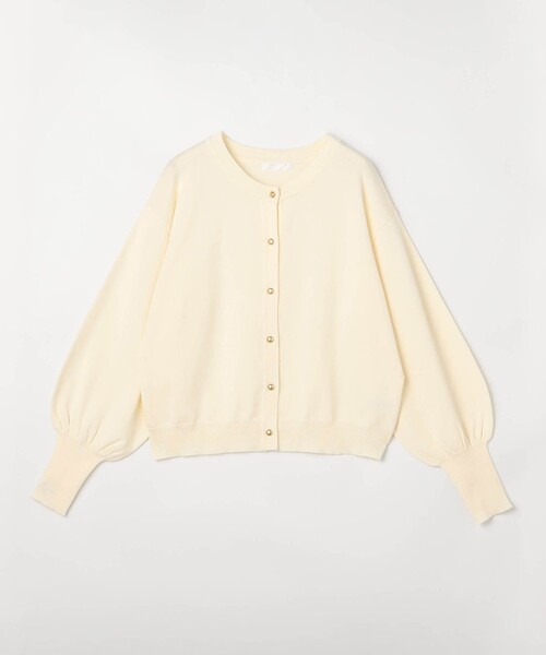 NICOLE white(ニコルホワイト)の「ニットカーディガン(カーディガン/ボレロ・レディース・サックスブルー/オフホワイト/チャコールグレー/レッド・FREE)」の6枚目の写真