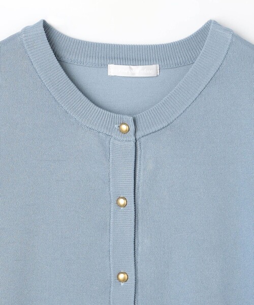 NICOLE white(ニコルホワイト)の「ニットカーディガン(カーディガン/ボレロ・レディース・サックスブルー/オフホワイト/チャコールグレー/レッド・FREE)」の10枚目の写真