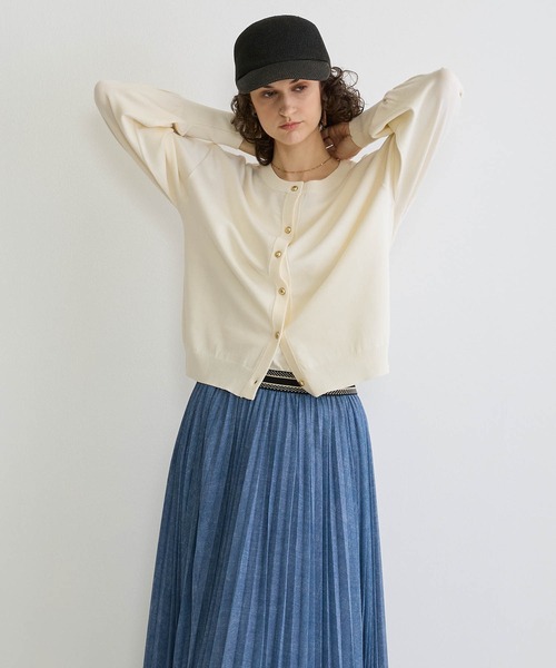 NICOLE white(ニコルホワイト)の「ニットカーディガン(カーディガン/ボレロ・レディース・サックスブルー/オフホワイト/チャコールグレー/レッド・FREE)」の19枚目の写真