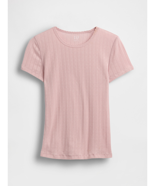 GAP(ギャップ)の「ポインテール クルーネックTシャツ(Tシャツ/カットソー・レディース・イエロー/ホワイト/ピンク/ブルー・XXS/XL/L/M/S/XS)」の7枚目の写真