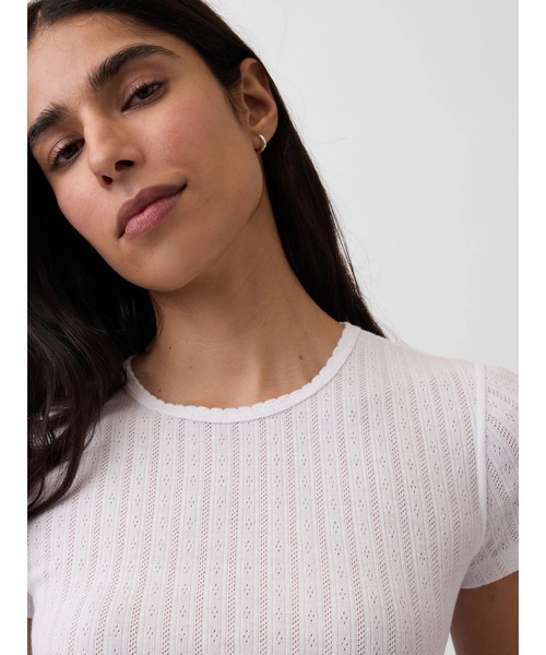 GAP(ギャップ)の「ポインテール クルーネックTシャツ(Tシャツ/カットソー・レディース・イエロー/ホワイト/ピンク/ブルー・XXS/XL/L/M/S/XS)」の18枚目の写真