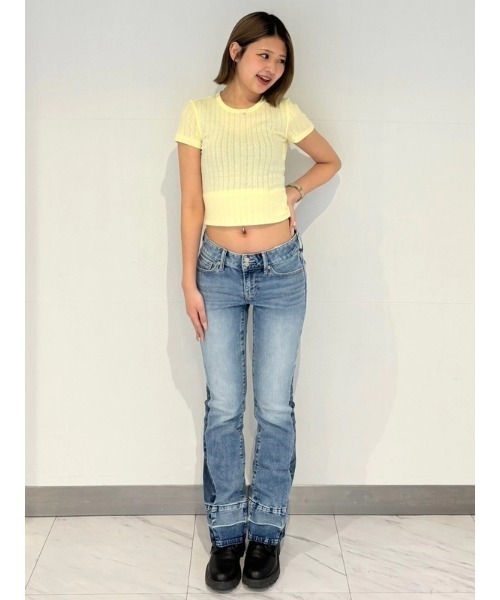 GAP(ギャップ)の「ポインテール クルーネックTシャツ(Tシャツ/カットソー・レディース・イエロー/ホワイト/ピンク/ブルー・XXS/XL/L/M/S/XS)」の15枚目の写真