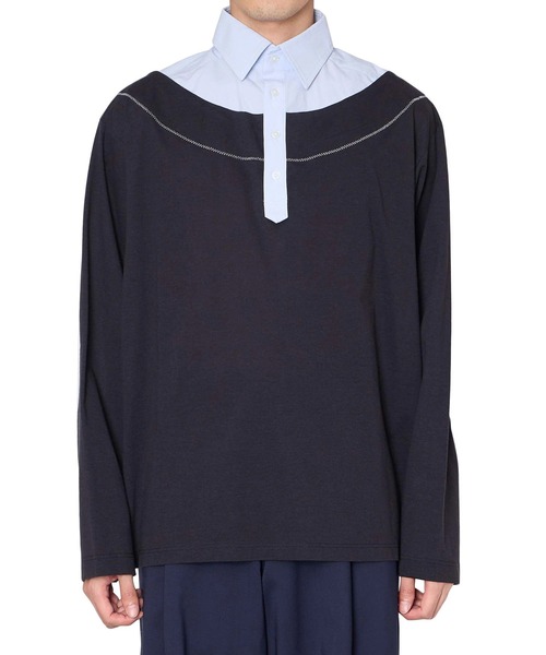 kolor(カラー)の「【kolor/カラー】26SCM-T02202 L/S SHIRT PO(その他トップス・メンズ・ブラック/グレー・3/2)」の2枚目の写真