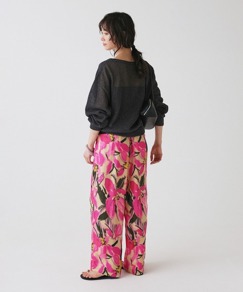 BABYLONE（バビロン）の「ペーパー2WAYプルオーバー（ニット/セーター・レディース・ピンク/ホワイト/チャコール・フリー）」の9枚目の写真