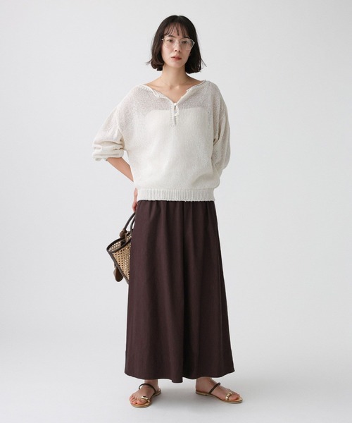 BABYLONE（バビロン）の「ペーパー2WAYプルオーバー（ニット/セーター・レディース・ピンク/ホワイト/チャコール・フリー）」の14枚目の写真