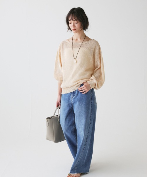 BABYLONE（バビロン）の「ペーパー2WAYプルオーバー（ニット/セーター・レディース・ピンク/ホワイト/チャコール・フリー）」の22枚目の写真