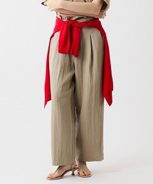 leswel | 【M/L】リネンライクタックワイドパンツ(その他パンツ)