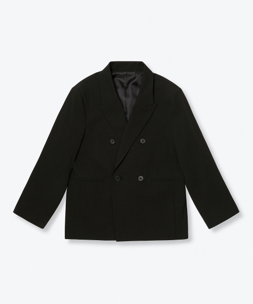 MUSINSA STANDARD KIDS（ムシンサスタンダードキッズ）の「ダブルブレストブレザー [ブラック]（ブルゾン・レディース・その他・120/130/140/150/160/110）」の3枚目の写真