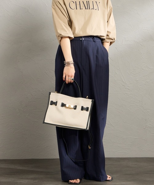 VIOLAd'ORO（ヴィオラドーロ）の「【WEB限定】 [VIOLAd’ORO / ヴィオラドーロ] BRUNO 2WAY キャンバスバッグ（トートバッグ・レディース・キナリ・ONE SIZE）」の9枚目の写真