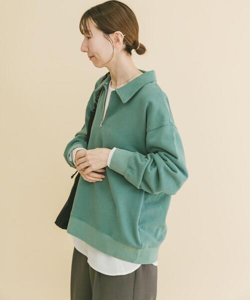 ITEMS URBANRESEARCH（アイテムズ アーバンリサーチ）の「ハーフジップフェード裏毛プルオーバー（スウェット・メンズ・グリーン/レッド/ブラック/イエロー・LARGE/MEDIUM）」の19枚目の写真