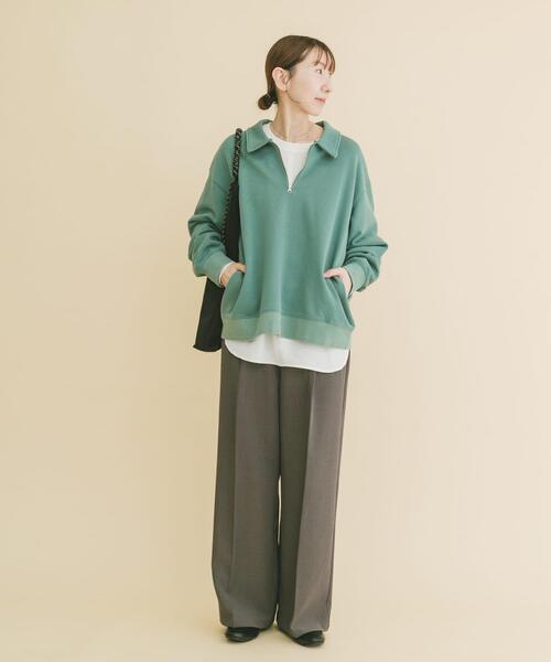 ITEMS URBANRESEARCH（アイテムズ アーバンリサーチ）の「ハーフジップフェード裏毛プルオーバー（スウェット・メンズ・グリーン/レッド/ブラック/イエロー・LARGE/MEDIUM）」の22枚目の写真