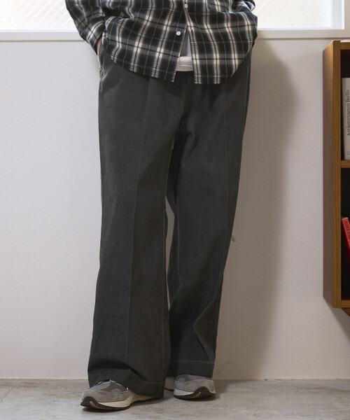 Firsthand(ファーストハンド)の「Firsthand/ファーストハンド フェード加工 コットン タック ワイドパンツ(その他パンツ・メンズ・ブラック/ベージュ・MEDIUM/LARGE)」の12枚目の写真