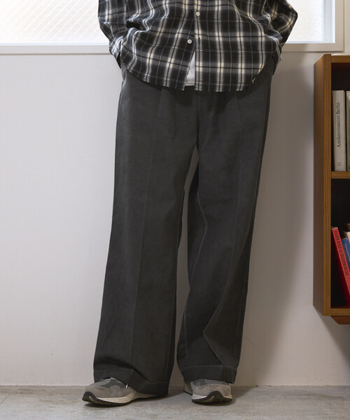 Firsthand(ファーストハンド)の「Firsthand/ファーストハンド フェード加工 コットン タック ワイドパンツ(その他パンツ・メンズ・ブラック/ベージュ・MEDIUM/LARGE)」の14枚目の写真