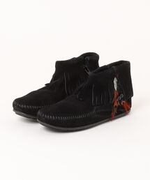【MINNETONKA】CONCHO FEATHER SIDE ZIP BOOT レディース