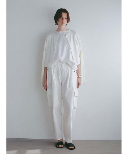 HER.（ハー）の「ショートカーディガン（ニット/セーター・レディース・ブラック/オフホワイト・フリー）」の3枚目の写真