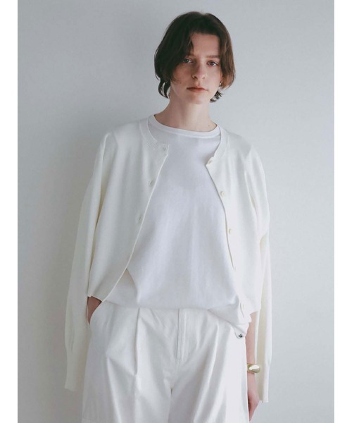 HER.（ハー）の「ショートカーディガン（ニット/セーター・レディース・ブラック/オフホワイト・フリー）」の8枚目の写真