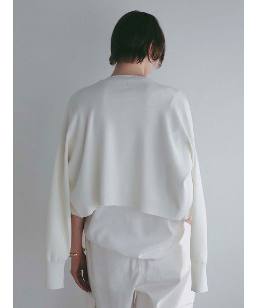 HER.（ハー）の「ショートカーディガン（ニット/セーター・レディース・ブラック/オフホワイト・フリー）」の10枚目の写真