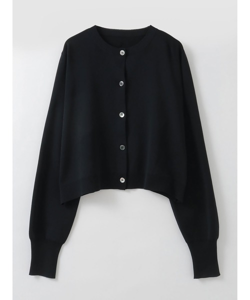 HER.（ハー）の「ショートカーディガン（ニット/セーター・レディース・ブラック/オフホワイト・フリー）」の12枚目の写真