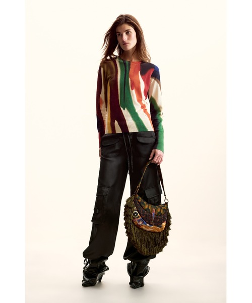 Desigual（デシグアル）の「Desigual × Christian Lacroix｜アブストラクトマルチカラーニットセーター（ニット/セーター・レディース・マルチ・S/M/L/XL/XS）」の2枚目の写真