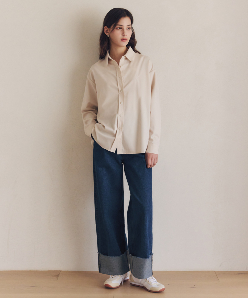 ロールアップデニムパンツ / インディゴ