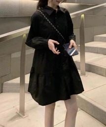 ティアードシャツワンピ