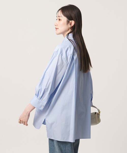 UNITED ARROWS(ユナイテッドアローズ)の「リボン ボウタイ チュニック シャツ(シャツ/ブラウス・レディース・オフホワイト/ライトブルー/その他1・FREE)」の4枚目の写真