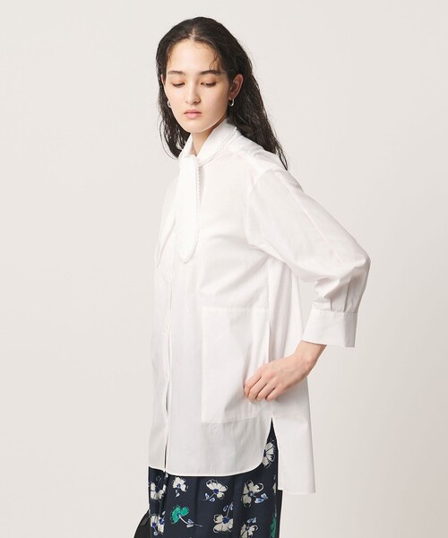 UNITED ARROWS(ユナイテッドアローズ)の「リボン ボウタイ チュニック シャツ(シャツ/ブラウス・レディース・オフホワイト/ライトブルー/その他1・FREE)」の7枚目の写真