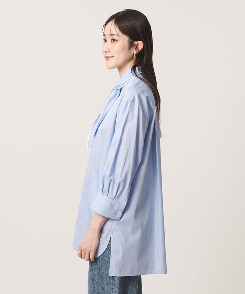 UNITED ARROWS(ユナイテッドアローズ)の「リボン ボウタイ チュニック シャツ(シャツ/ブラウス・レディース・オフホワイト/ライトブルー/その他1・FREE)」の13枚目の写真