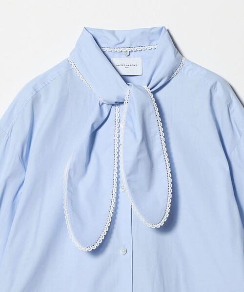 UNITED ARROWS(ユナイテッドアローズ)の「リボン ボウタイ チュニック シャツ(シャツ/ブラウス・レディース・オフホワイト/ライトブルー/その他1・FREE)」の17枚目の写真