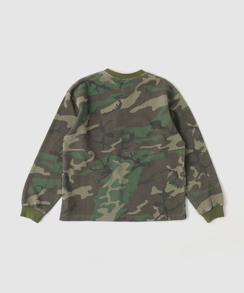 PULP/417EDIFICE(パルプフォーワンセブンエディフィス)の「FOSTEX MCD / フォステックスエムシーディー VTG WASHED CAMO LS THERMAL(Tシャツ/カットソー・メンズ・カーキ・SMALL/MEDIUM)」の3枚目の写真