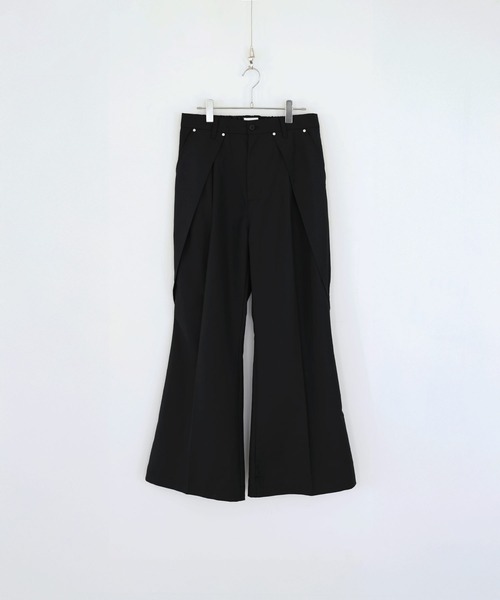 SOCCE(ソーシー)の「レイヤードラップTRフレアスラックス(スラックス・メンズ・ブラック/グレー・L/M/S/XL)」の9枚目の写真
