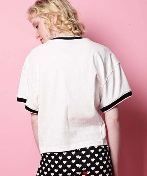 FIFI LAPIN（フィフィラパン）の「ニットリブディテール半袖Tシャツ/FS8WTS03F ホワイト ブラック（Tシャツ/カットソー・レディース・その他・FREE）」の6枚目の写真