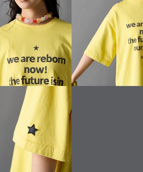 GEVS.(ジェイヴィス)の「綿100%ピグメント染バックプリントTシャツ<大きいサイズ有>GEVS.(Tシャツ/カットソー・レディース・スミクロ/イエロー・3L/LL/L/M/5L/4L)」の12枚目の写真