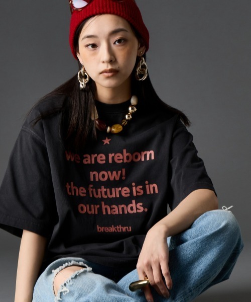 GEVS.(ジェイヴィス)の「綿100%ピグメント染バックプリントTシャツ<大きいサイズ有>GEVS.(Tシャツ/カットソー・レディース・スミクロ/イエロー・3L/LL/L/M/5L/4L)」の16枚目の写真