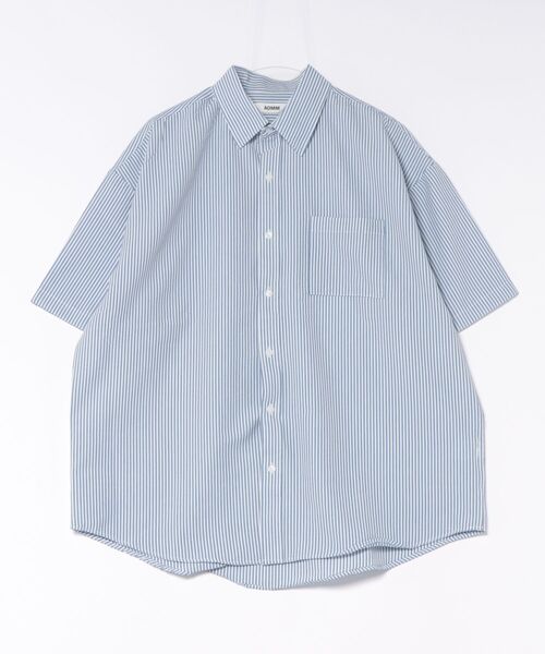 a.p.o.v.(エーピーオービー)の「a.p.o.v. オーバーサイズストライプ半袖シャツ(シャツ/ブラウス・メンズ・ブルー/ブラック/ホワイト・ONESIZE)」の6枚目の写真