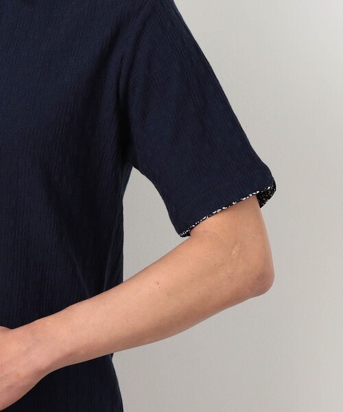 NICOLE CLUB FOR MEN(ニコルクラブフォーメン)の「【NICOLE SPORTS】幾何学柄スキッパーポロシャツ(ポロシャツ・メンズ・ライトグレー/ホワイト/ラベンダー/ブラック/ネイビー・L/XL/M/XXL)」の15枚目の写真