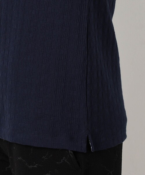 NICOLE CLUB FOR MEN(ニコルクラブフォーメン)の「【NICOLE SPORTS】幾何学柄スキッパーポロシャツ(ポロシャツ・メンズ・ライトグレー/ホワイト/ラベンダー/ブラック/ネイビー・L/XL/M/XXL)」の17枚目の写真