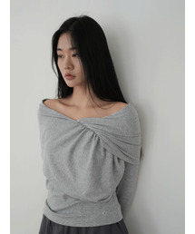 PEEVES PEEVES（フィブス フィブス）の「Drape Long Sleeve Top / Grey（Tシャツ/カットソー）」