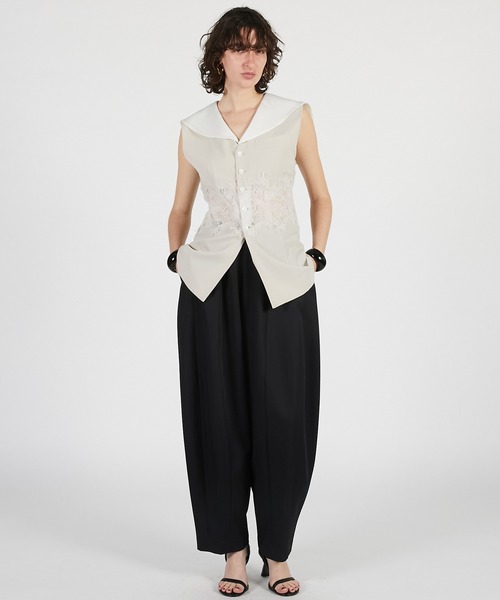 PRANK PROJECT（プランクプロジェクト）の「【2026Summer Pre-Order】パネルコクーンパンツ / Panel Cocoon Pants（その他パンツ・レディース・ホワイト/ブラウン/ブラック・36/38）」の7枚目の写真