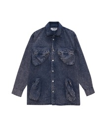 マーブルウォッシュ 3Dポケットシャツ