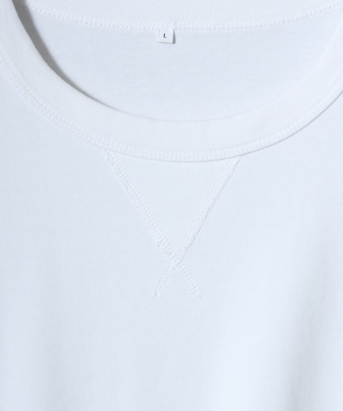 ANPAS（アンパス）の「Short-Sleeve Crewneck Sweatshirt / コットン 5分袖スウェット 無地 ユニセックス メンズ レディース トレーナー Tシャツ 綿100％ シンプル（Tシャツ/カットソー・メンズ・ブラック/ダークブルー/マスタード/オレンジ/グリーン/ボルドー/ライトグレー/ホワイト/ブルー/サックスブルー・LL/L/M）」の12枚目の写真