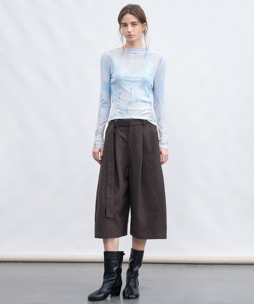 tageechita(タジチタ)の「【tageechita】アートプリント ニュアンスネック シアートップス(Tシャツ/カットソー・レディース・ブルー/ライトブルー・L/M/S)」の19枚目の写真