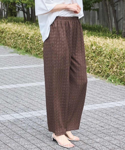 LAVEANGE(ラビアンジェ)の「楊柳カットソーイージーパンツ(その他パンツ・レディース・ブラック/ピンク/ブラウン・M/LL/3L/4L/5L)」の9枚目の写真