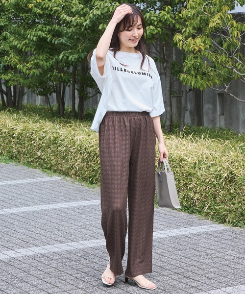 LAVEANGE(ラビアンジェ)の「楊柳カットソーイージーパンツ(その他パンツ・レディース・ブラック/ピンク/ブラウン・M/LL/3L/4L/5L)」の12枚目の写真