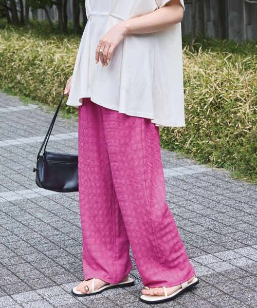 LAVEANGE(ラビアンジェ)の「楊柳カットソーイージーパンツ(その他パンツ・レディース・ブラック/ピンク/ブラウン・M/LL/3L/4L/5L)」の17枚目の写真