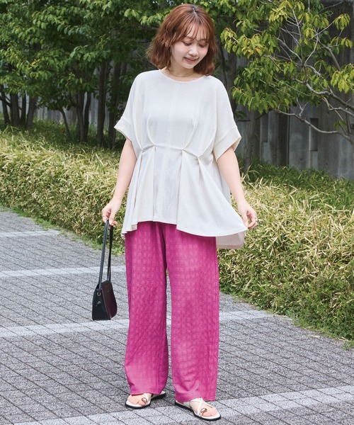 LAVEANGE(ラビアンジェ)の「楊柳カットソーイージーパンツ(その他パンツ・レディース・ブラック/ピンク/ブラウン・M/LL/3L/4L/5L)」の20枚目の写真