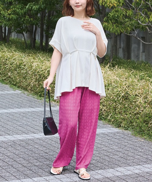 LAVEANGE(ラビアンジェ)の「楊柳カットソーイージーパンツ(その他パンツ・レディース・ブラック/ピンク/ブラウン・M/LL/3L/4L/5L)」の21枚目の写真