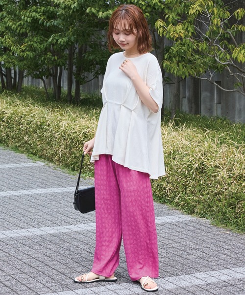 LAVEANGE(ラビアンジェ)の「楊柳カットソーイージーパンツ(その他パンツ・レディース・ブラック/ピンク/ブラウン・M/LL/3L/4L/5L)」の22枚目の写真