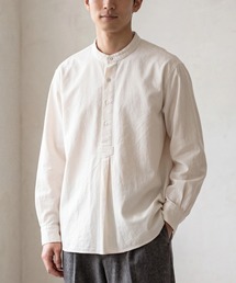 【YM002】ブルガリアタイプ 50's グランパシャツ L/S オフホワイト