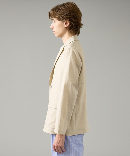 ABAHOUSE(アバハウス)の「カレンダー加工 リネンライク サマージャケット/ 軽量 ストレッチ(テーラードジャケット・メンズ・チャコールグレー/ダークブラウン/ベージュ系その他・46/50/48)」の6枚目の写真